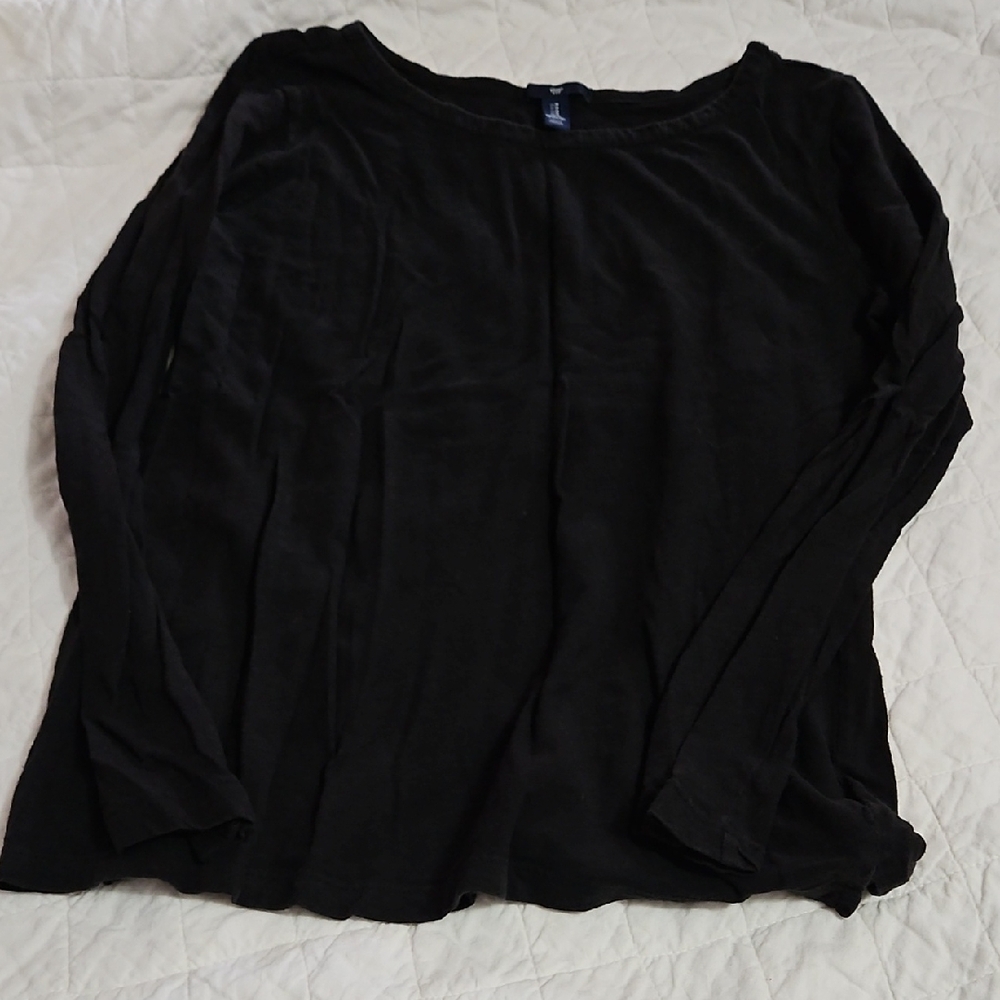 GAP Black Long Sleeve Women's Top
